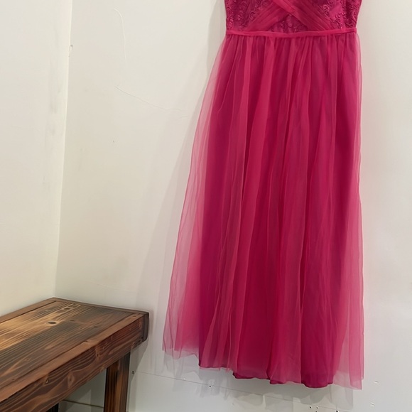 Azazie Layla Dress In Pink/Fuchsia Size A14 - Picture 3 of 16